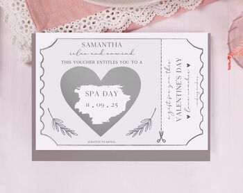 Personalised Spa Gift Voucher Scratch Card Surprise, 3 of 3