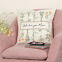 Personalised Mothers Day Floral Cushion For The Home, thumbnail 1 of 4