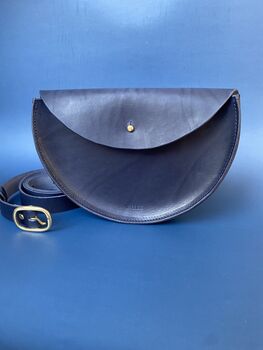 Large Leather Crossbody Bag Smooth, 9 of 12