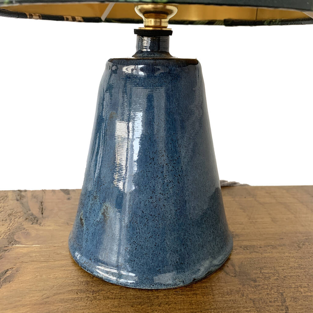 blue ceramic lamp base