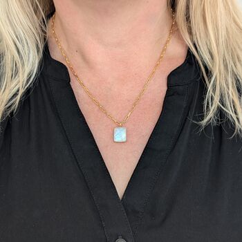 The Rectangle Moonstone Necklace, 2 of 9