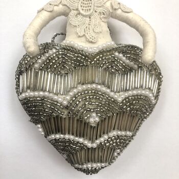 Beaded Christmas Tree Topper 'Pearl', 3 of 8