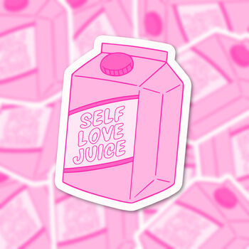 Self Love Juice Cute Pink Sticker, 3 of 3