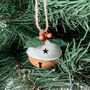 Christmas Pudding Hanging Bell Decoration, thumbnail 4 of 4