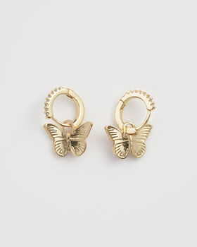 Butterfly Huggie Earrings, 3 of 8