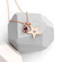 Personalised Rose Gold Star Birthstone Crystal Necklace, thumbnail 6 of 12