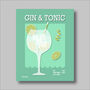 Gin And Tonic Print Four Colour Options, thumbnail 6 of 8
