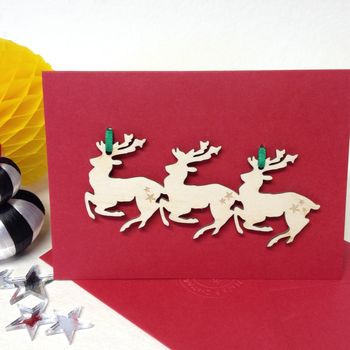 Reindeer Christmas Card And Decoration, 2 of 5
