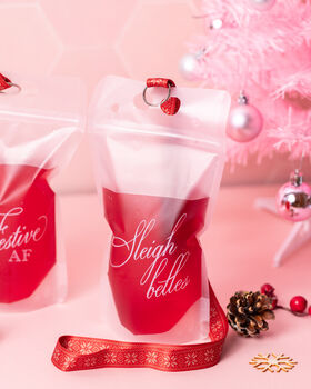 Festive Christmas Drinks Pouch Sleigh Belles, 4 of 7