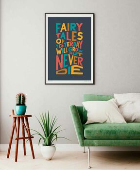 Fairy Tales Of Yesterday Lyric Print, 4 of 9