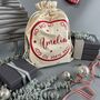 Personalised Christmas Eve Bag Two Black With White, thumbnail 8 of 12