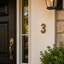 Hammered Brass House Number Plaque, thumbnail 6 of 12