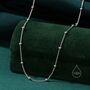 Sterling Silver Minimalist Bead Motif Necklace Various Lengths, thumbnail 1 of 12