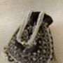 Brow Satin Handcrafted Luxury Potli/Wrist Bag, thumbnail 5 of 10