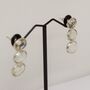 Green Amethyst Gold Plated Sterling Silver Earrings, thumbnail 2 of 7