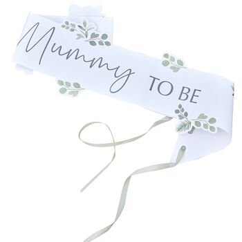 Botanical Mummy To Be Baby Shower Sash, 2 of 3