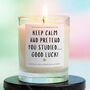 Funny Exams Candle Good Luck Student Gift, thumbnail 1 of 6