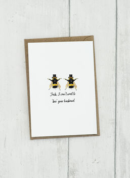 Personalised I Can't Wait To Be Your Wife/Husband Card, 3 of 4