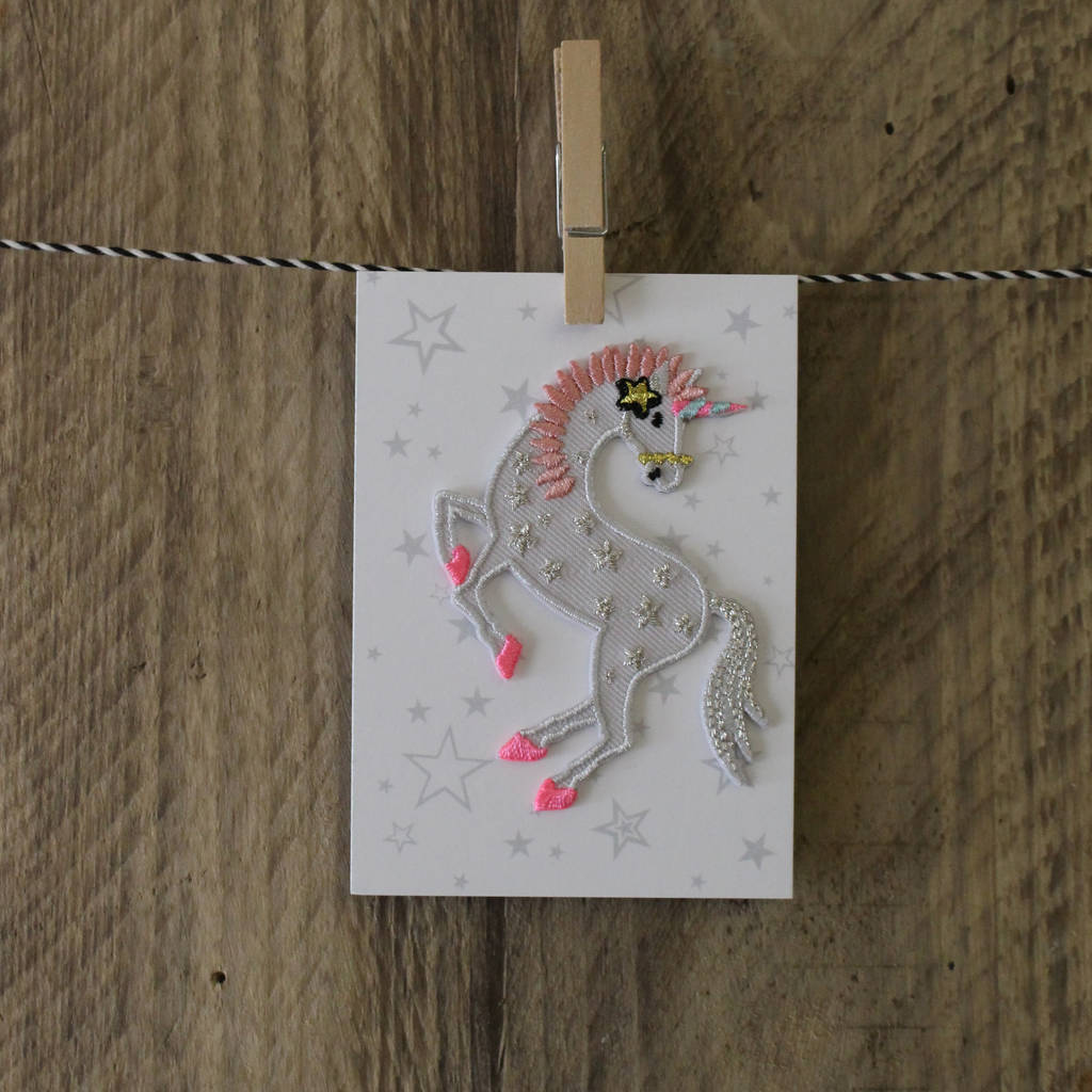 unicorn iron on patch by petra boase ltd
