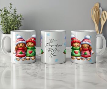 Personalised Gingerbread Couple Christmas Mug C, 2 of 2