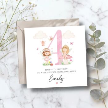 Fairy 2nd Birthday Card, Pink Birthday Card For Daughter, Granddaughter, Any Relationship, 5 of 6