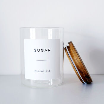 Tea, Coffee, Sugar Jars Set Of Three Acacia Jars, 8 of 9