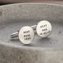 Personalised Brushed Silver Cufflinks, thumbnail 1 of 5