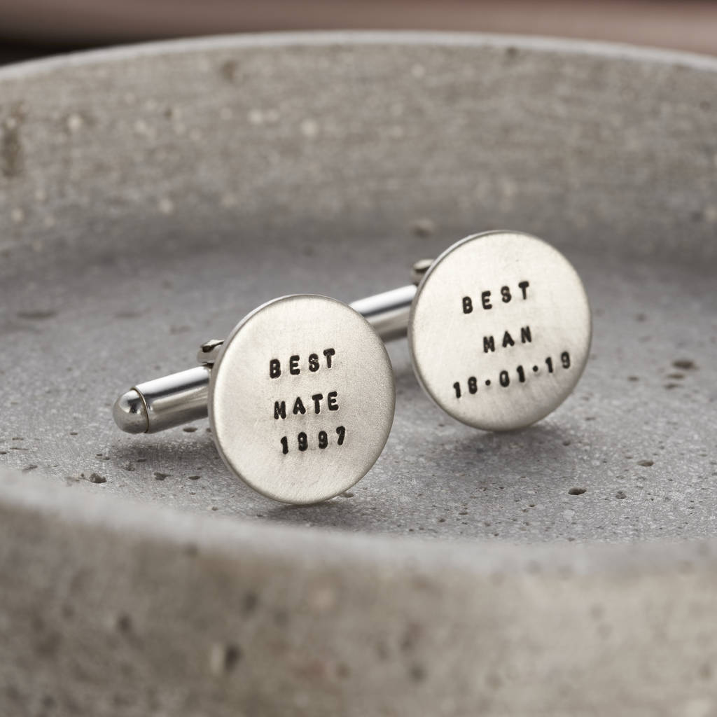 Personalised Brushed Silver Cufflinks, 1 of 5