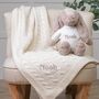 Personalised Beige Toffee Moon Blanket And Bunny, thumbnail 1 of 4