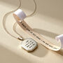 Personalised Large Faceted Square Locket Necklace, thumbnail 2 of 10