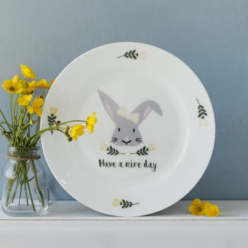 Easter Bunny Personalised Hand Decorated Child's China, 5 of 5