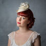 Vintage Style Bridal Flower Cocktail Hat, thumbnail 2 of 9
