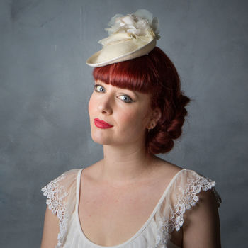 Vintage Style Bridal Flower Cocktail Hat, 2 of 9