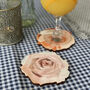 Wooden Flower Coasters Set Of Six, thumbnail 4 of 8