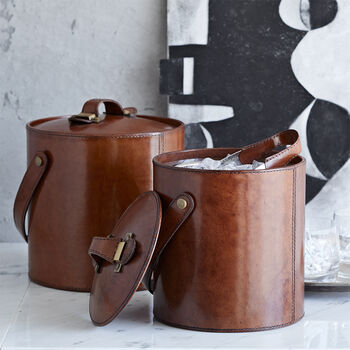 Leather Ice Bucket By Life Of Riley 