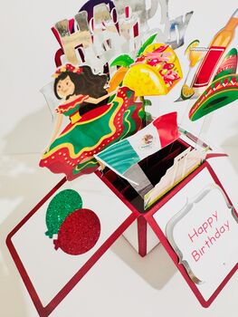 Mexico Themed 3D Birthday Card, 5 of 7