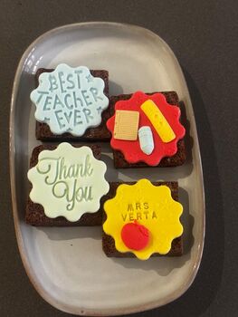 Thank You Teacher Belgian Chocolate Brownie Gift, 4 of 6