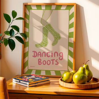Dancing Boots Cowgirl Print, 3 of 8