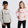 'Boss' Embroidered Children's Sweatshirt, thumbnail 2 of 12