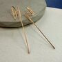 Lightning Bolt Gold Plated Silver Geometric Ear Cuff, thumbnail 3 of 4