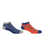 Crosslet Orange And Cube Blue Men's Trainer Socks Bundle, thumbnail 1 of 7