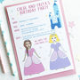 Twin Or Joint Princess Birthday Party Invitations, thumbnail 2 of 4
