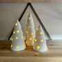 Ceramic LED Medium Christmas Tree With Stars Decoration, thumbnail 3 of 3