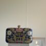 Valleta Blue Embroidered Clutch Made To Order, thumbnail 6 of 9