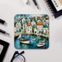 Enchanted Vistas Set Of Four Pu Leather Coasters, thumbnail 7 of 8