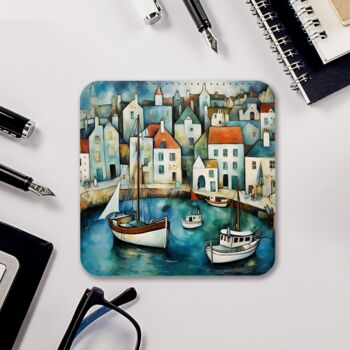 Enchanted Vistas Set Of Four Pu Leather Coasters, 7 of 8