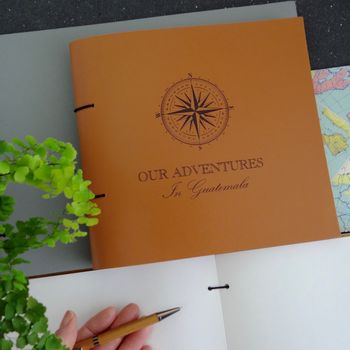 Personalised Travel And Adventure Leather Journal Diary, 5 of 12