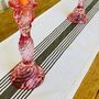 White And Grey Cotton Table Runner, thumbnail 2 of 4
