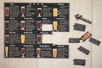 Beer Wooden Jigsaw Puzzle, 3 of 4