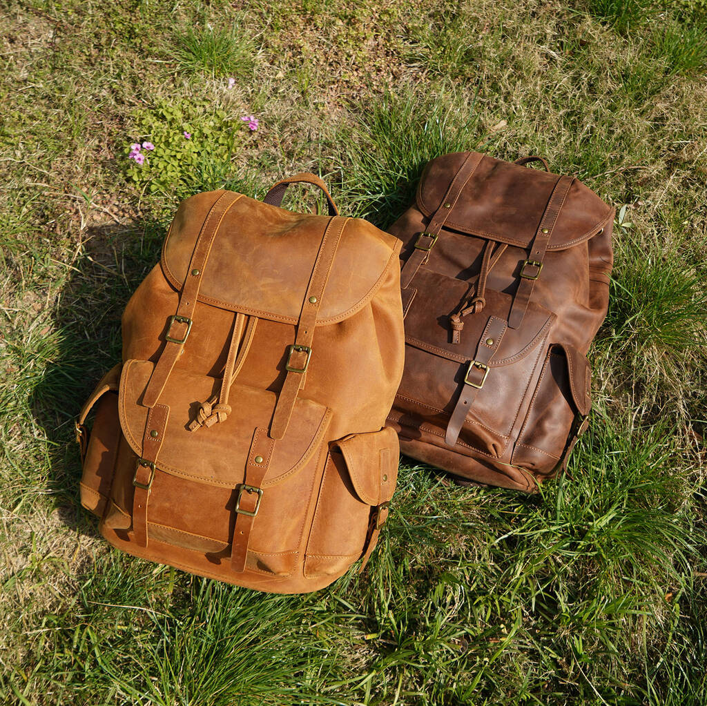 old trend leather backpack